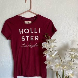 Burgundy Hollister Tee